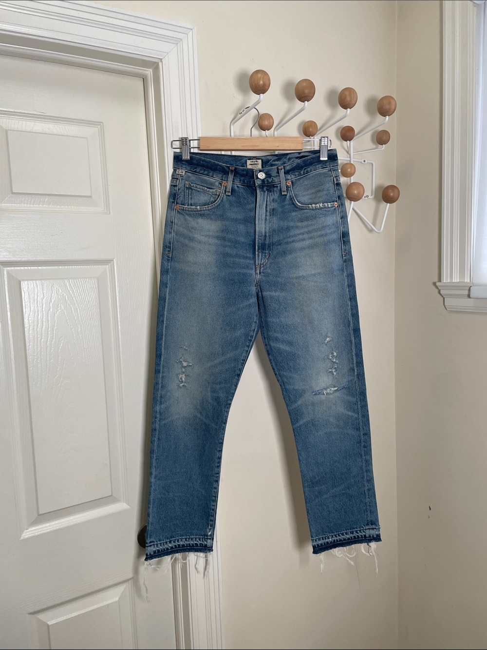 Citizens of Humanity - Dree Crop Slim Straight Ankle Denim Jeans - 30x24